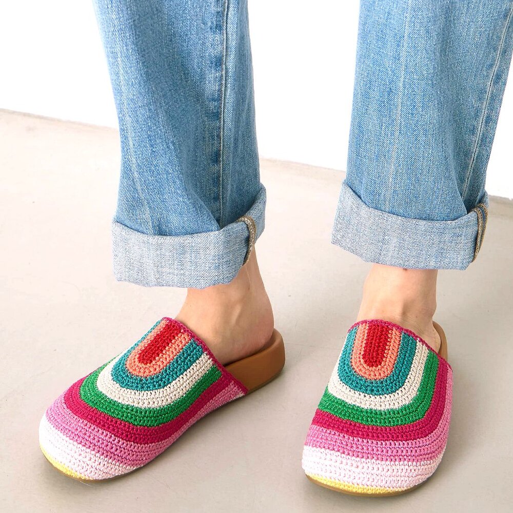 THE SAK Bolinas Clogs With Leather Footbed in Beach Stripe - Picture 2 of 6